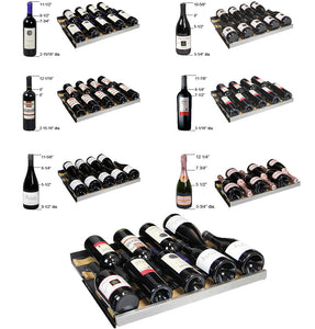 Allavino 47" Wide FlexCount II Tru-Vino 354 Bottle Dual Zone Black Side-by-Side Wine Refrigerator BF 2X-VSWR177-1B20