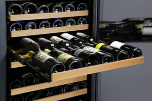 Allavino 47" Wide FlexCount II Tru-Vino 344 Bottle Four Zone Black Side-by-Side Wine Refrigerator BF 2X-VSWR172-2B20