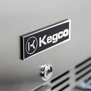 Kegco 24" Wide Single Tap Stainless Steel Commercial Built-In Left Hinge Kegerator with Kit HK38BSC-L-1