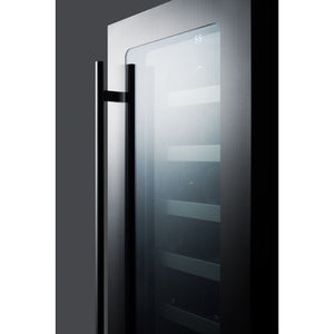 Summit 15" Wide Built-In Wine Cellar Ultra thin tinted door with seamless stainless steel trim CL15WC