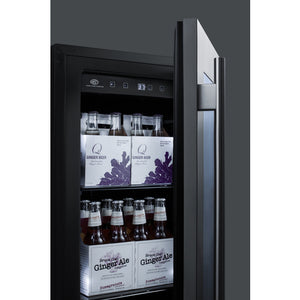 Summit 18" Wide Built-In Beverage Center Seamless stainless steel door trim brings true elegance under the counter CL181WBV