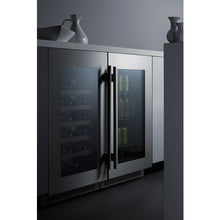 Load image into Gallery viewer, Summit 18&quot; Wide Built-In Beverage Center Seamless stainless steel door trim brings true elegance under the counter CL181WBV