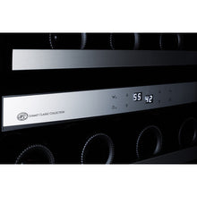 Load image into Gallery viewer, Summit 24&quot; Wide Built-In Wine Cellar Ultra thin tinted door with seamless stainless steel trim CL24WC2CSS