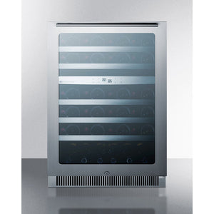 Summit 24" Wide Built-In Wine Cellar Ultra thin tinted door with seamless stainless steel trim CL24WC2