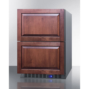 Summit 24" Wide Built-In 2-Drawer All-Freezer Panel-ready drawer fronts let you create your own custom look CL2F249