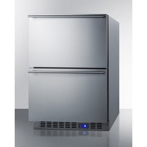 Summit 24" Wide Built-In 2-Drawer All-Refrigerator Panel-ready drawer fronts let you create your own custom look CL2R248