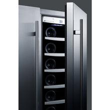 Load image into Gallery viewer, Summit 24&quot; Wide Built-In Wine/Beverage Center Modern style with a stainless steel exterior and designer kickplate CL64FDSS