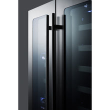 Load image into Gallery viewer, Summit 24&quot; Wide Built-In Wine Cellar Stores 42 Bordeaux or 40 Burgundy bottles on stainless steel trimmed shelves CLFD24WC