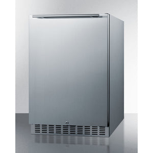 Summit 24" Wide Built-In Outdoor All-Refrigerator Complete stainless steel exterior for weatherproof use in outdoor kitchens CL69ROSW