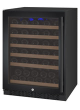 Load image into Gallery viewer, Allavino 24&quot; Wide FlexCount II Tru-Vino 56 Bottle Single Zone Black Left Hinge Wine Refrigerator AO VSWR56-1BL20