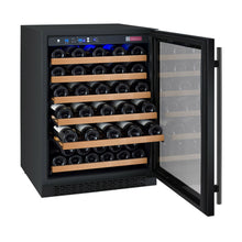 Load image into Gallery viewer, Allavino 24&quot; Wide FlexCount II Tru-Vino 56 Bottle Single Zone Black Right Hinge Wine Refrigerator AO VSWR56-1BR20