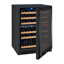 Load image into Gallery viewer, Allavino 24&quot; Wide FlexCount II Tru-Vino 56 Bottle Dual Zone Black Right Hinge Wine Refrigerator AO VSWR56-2BR20