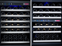 Load image into Gallery viewer, Allavino 47&quot; Wide FlexCount II Tru-Vino 112 Bottle Three Zone Stainless Steel Side-by-Side Wine Refrigerator BF 3Z-VSWR5656-S20